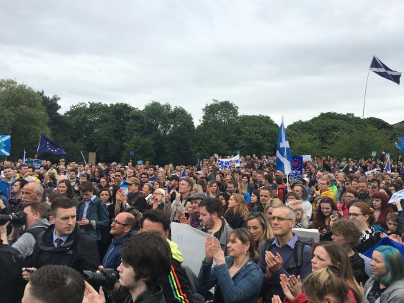 Thousands came out to show their support for Scotland staying in the EU
